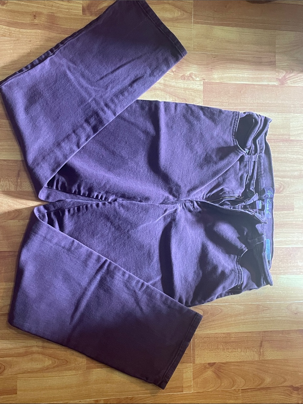 Gloria Vanderbilt Deep Plum Straight-Leg Pants